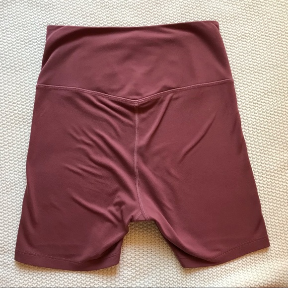 Girlfriend Collective FLOAT High-Rise Run Shorts in Fig (S) - Picture 7 of 9